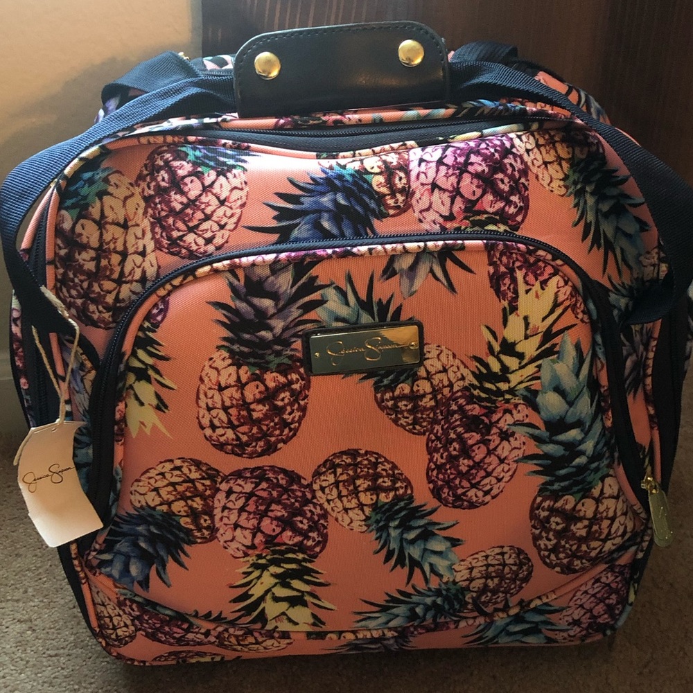 Jessica Simpson Pineapple Wheeled Tote Suitcase